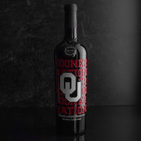 University of Oklahoma Sooner Nation Etched Wine