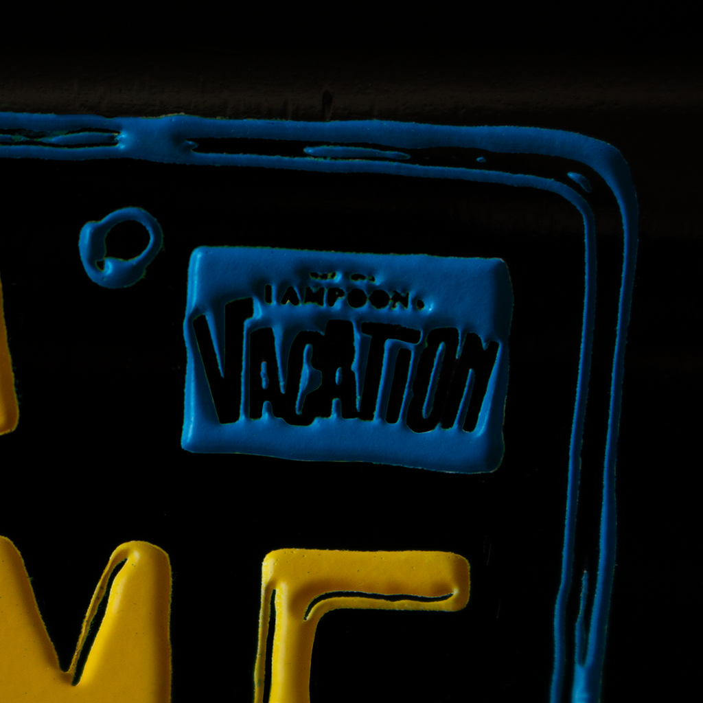 National Lampoons Vacation License Plate Etched Wine