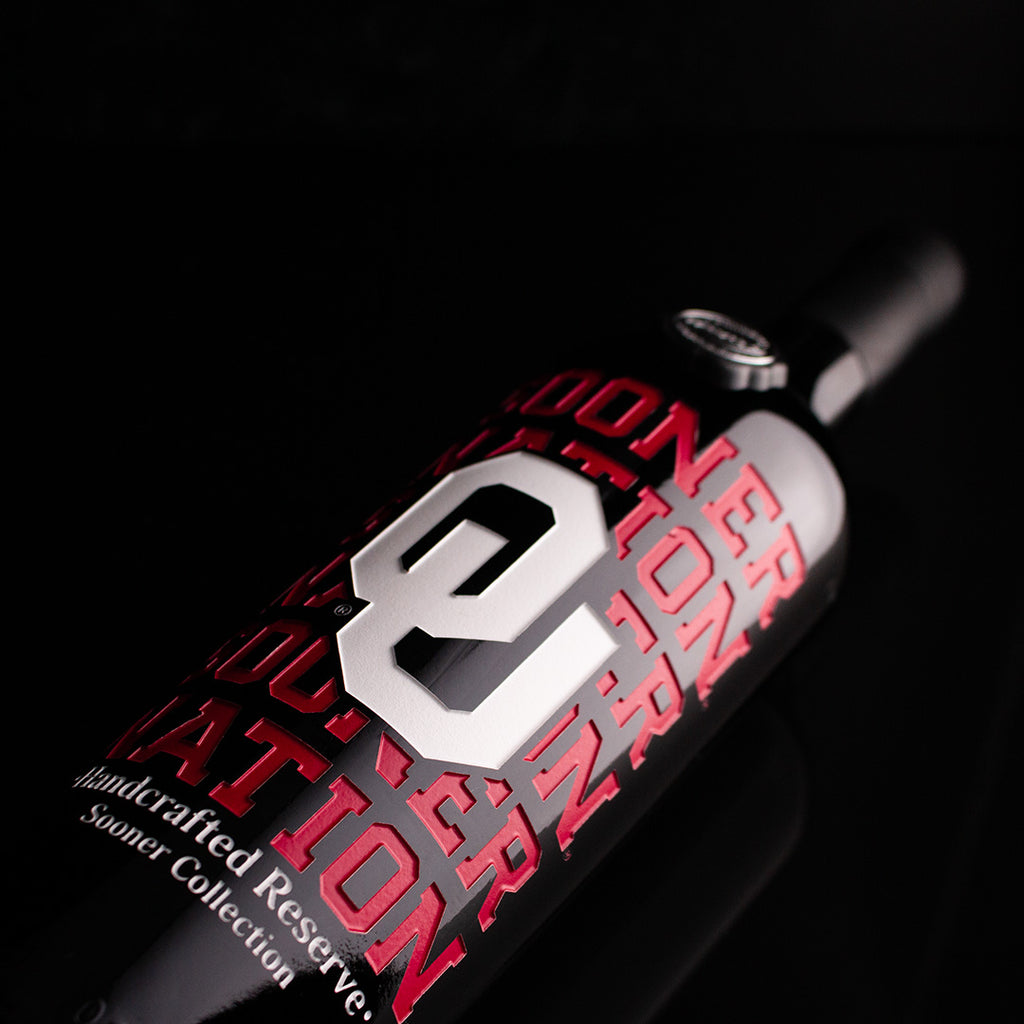 University of Oklahoma Sooner Nation Etched Wine