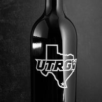 The University of Texas Rio Grande Valley Logo Etched Wine