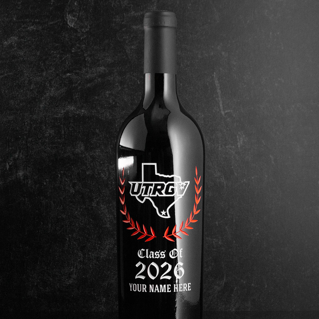 The University of Texas Rio Grande Valley Custom Alumni Etched Wine