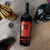 Cincinnati Bengals Custom Name Jersey Etched Wine