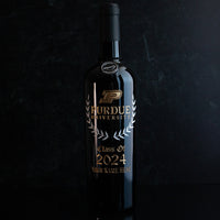 Purdue University Custom Alumni Etched Wine