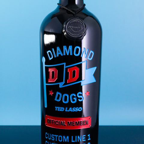 Ted Lasso Diamond Dogs Custom Etched Wine