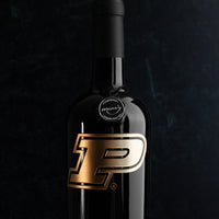 Purdue University Logo Etched Wine