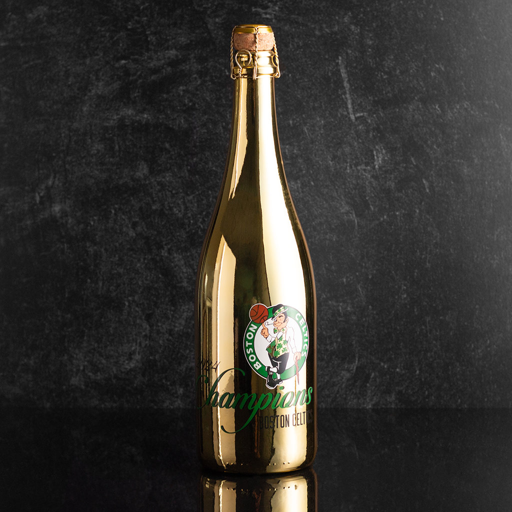 Boston Celtics 2024 Champions Metallic Gold Bubbly