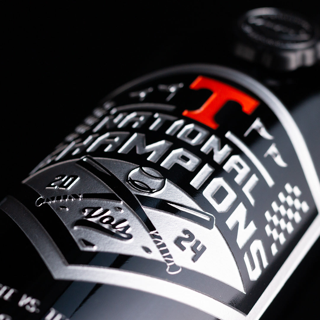 Tennessee 2024 Baseball National Champions Logo Etched Wine