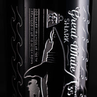 Great White Facts Etched Wine Bottle