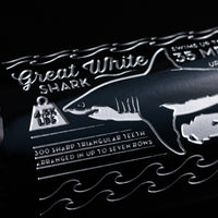 Great White Facts Etched Wine Bottle