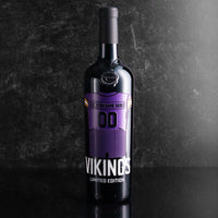 Minnesota Vikings Custom Jersey Etched Wine Bottle