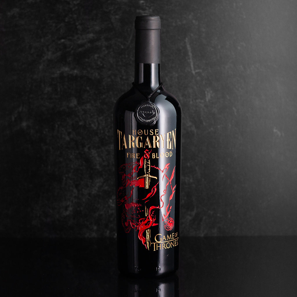 Game of Thrones Targaryen Dragons Etched Wine
