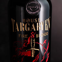 Game of Thrones Targaryen Dragons Etched Wine