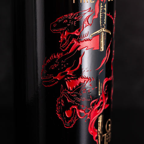 Game of Thrones Targaryen Dragons Etched Wine