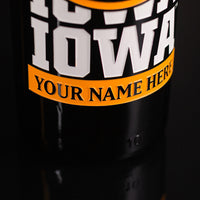 University of Iowa Logos Custom Name Etched Wine