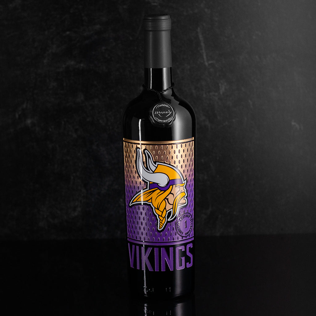 Minnesota Vikings Jersey Etched Wine