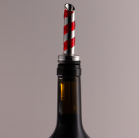 Silver & Red Twist Pour Spout