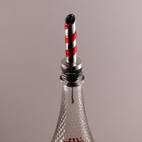 Silver & Red Twist Pour Spout