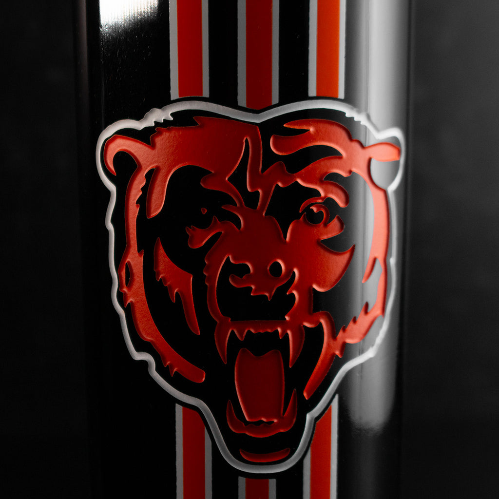 Chicago Bears Stripes Limited Edition 3 Etched Wine