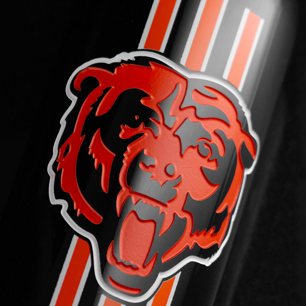 Chicago Bears Stripes Limited Edition 3 Etched Wine
