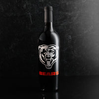 Chicago Bears Logo Etched Wine