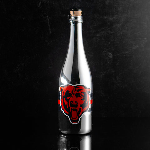 Chicago Bears Logo Metallic Silver Bubbly