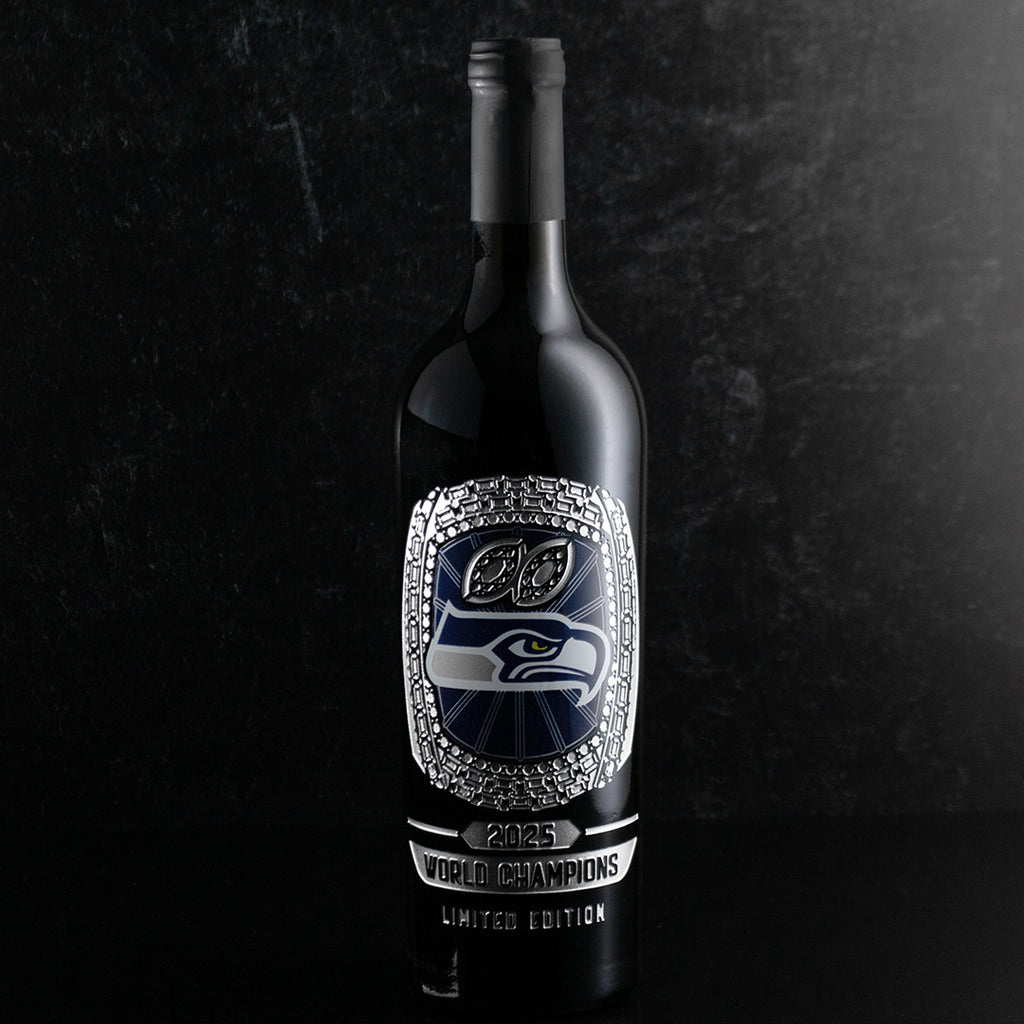 Seattle Seahawks 2025 Championship Ring Etched Wine