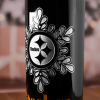 Steelers 2026 Holiday Snowflake Etched Wine