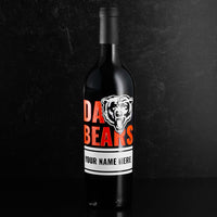 Chicago 'Da Bears' Custom Name Etched Wine