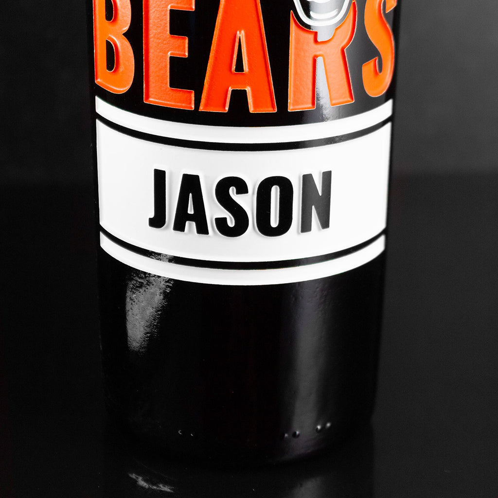 Chicago 'Da Bears' Custom Name Etched Wine