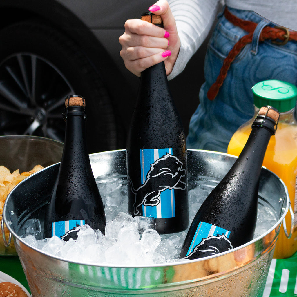 Detroit Lions Matte Black Bubbly