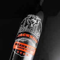 Chicago Bears Skyline Custom Etched Wine