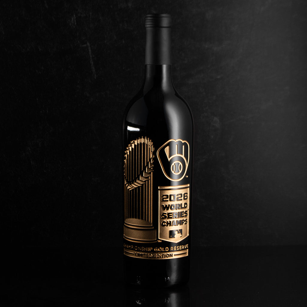 Milwaukee Brewers 2026 World Series Champions Gold Reserve Etched Wine