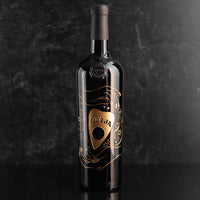 Ouija Hands Planchette Etched Wine Bottle