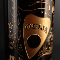 Ouija Hands Planchette Etched Wine Bottle