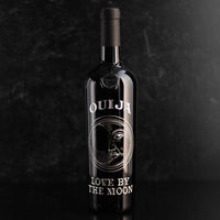 Ouija "Love by the Moon" Etched Wine Bottle