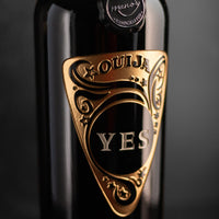 Ouija "Yes" Planchette Custom Wine Bottle