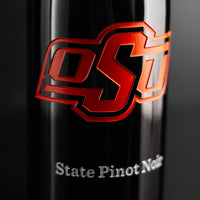 Oklahoma State University Logo Etched Wine