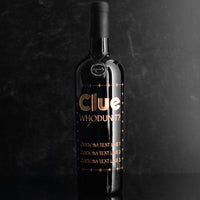 Clue Whodunit Custom Etched Wine Bottle