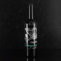 New York Liberty 2024 WNBA Champions collectible display wine bottle from Mano's Wine