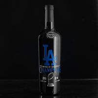 Los Angeles Dodgers 2024 World Series Champions Etched Wine