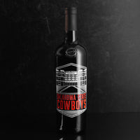 Order a bottle of the Mano's Wine Oklahoma State Boone Pickens Stadium Etched Wine