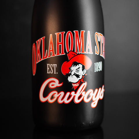 Oklahoma State University Cowboys Matte Black Bubbly