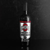 Ohio State 2024 National Champions Banner Etched Wine