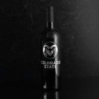 Colorado State University Etched Wine Bottle