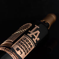 Los Angeles Dodgers Gold Reserve Etched Wine Bottle