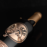 New York Yankees Gold Reserve Etched wine bottle that can be bought from Mano's Wine