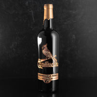 St. Louis Cardinals Gold Reserve Etched Wine Bottle from Mano's Wine