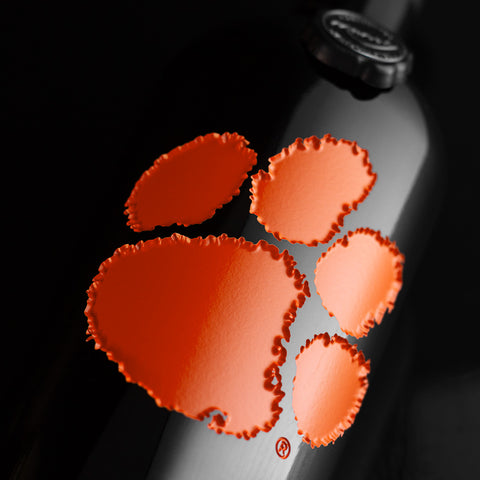 Clemson University Logo Etched Wine