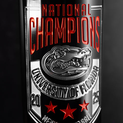 University of Florida 2025 National Champions Banner Etched Wine