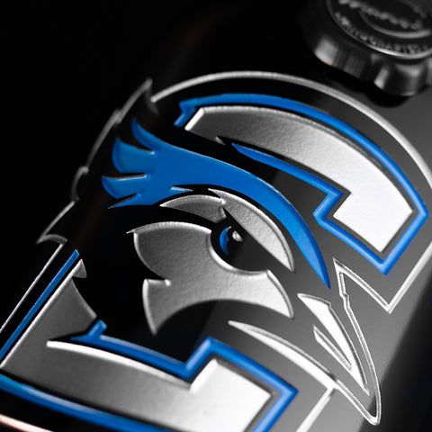 Creighton University Logo Etched Wine Bottle